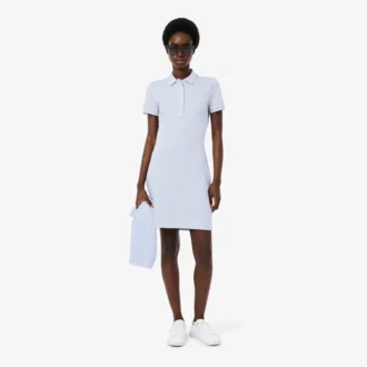 Slim fit stretch mini piqué-kjole for kvinner
