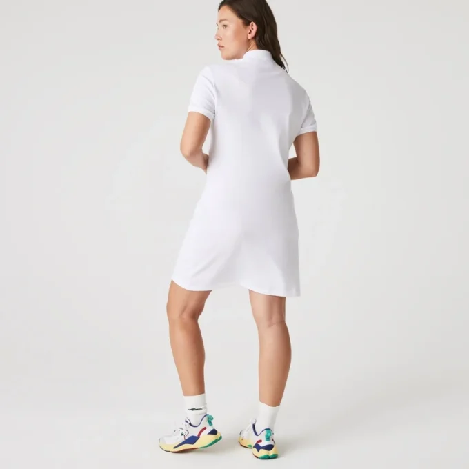 Slim fit stretch mini piqué-kjole for kvinner