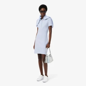 Slim fit stretch mini piqué-kjole for kvinner
