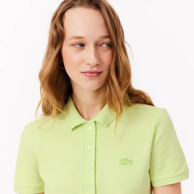 Slim fit stretch mini piqué-kjole for kvinner