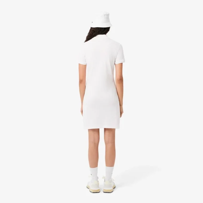 Slim fit stretch mini piqué-kjole for kvinner