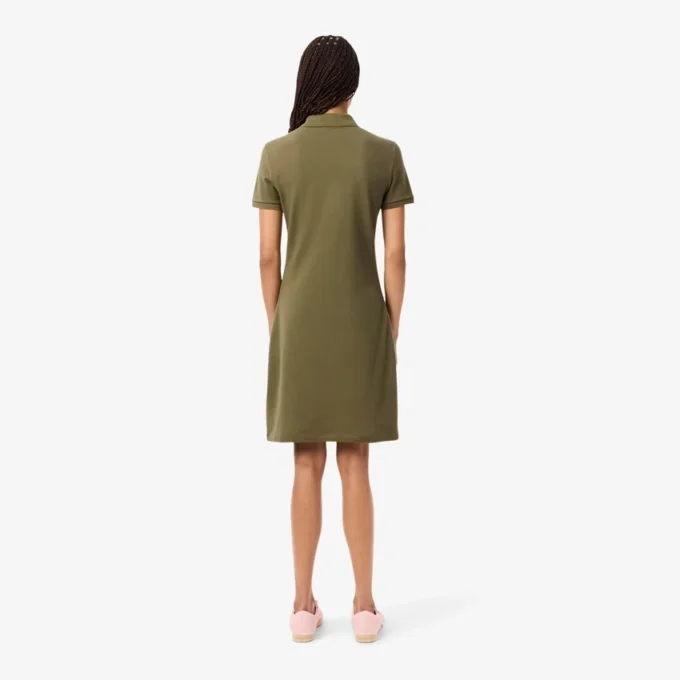 Slim fit stretch mini piqué-kjole for kvinner