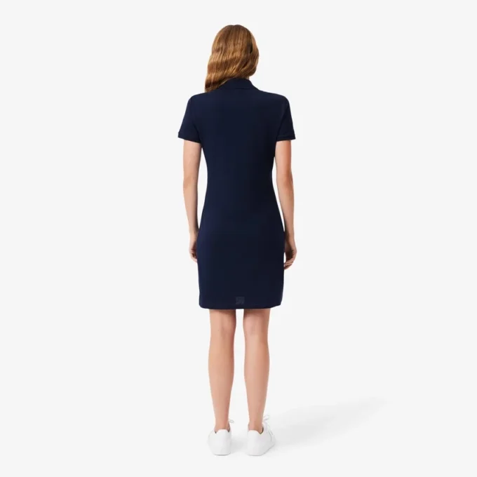 Slim fit stretch mini piqué-kjole for kvinner