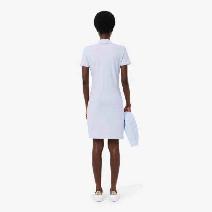 Slim fit stretch mini piqué-kjole for kvinner