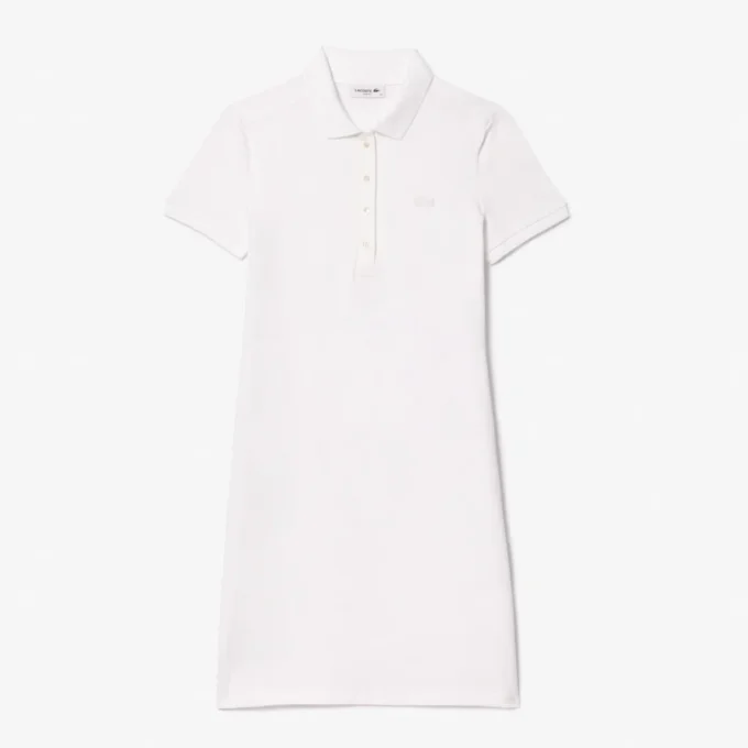 Slim fit stretch mini piqué-kjole for kvinner