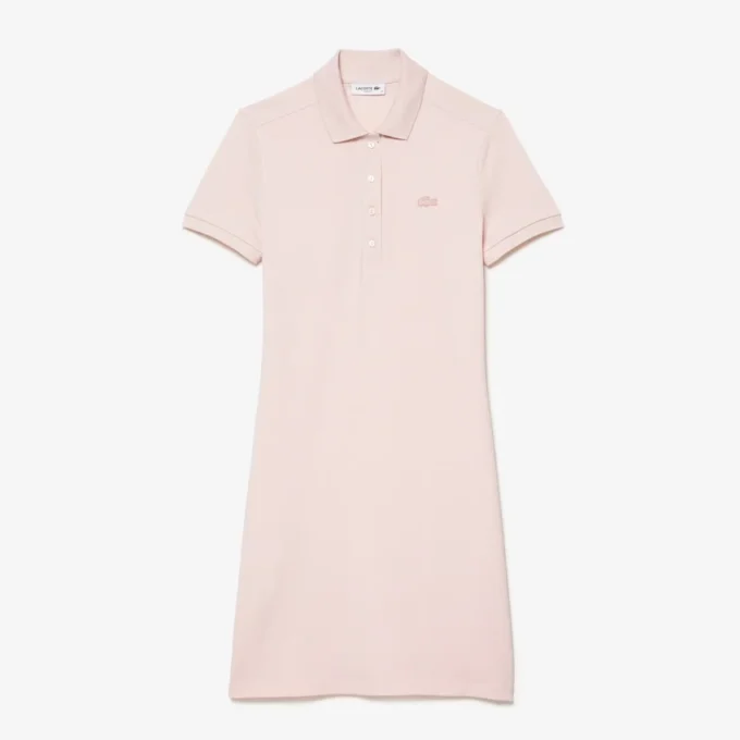 Slim fit stretch mini piqué-kjole for kvinner