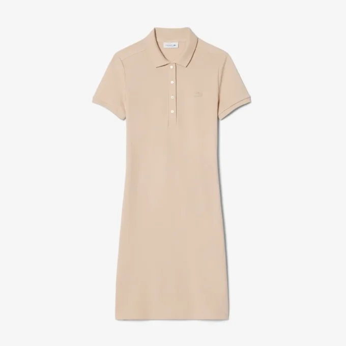Slim fit stretch mini piqué-kjole for kvinner