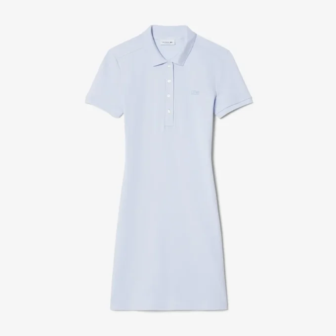 Slim fit stretch mini piqué-kjole for kvinner