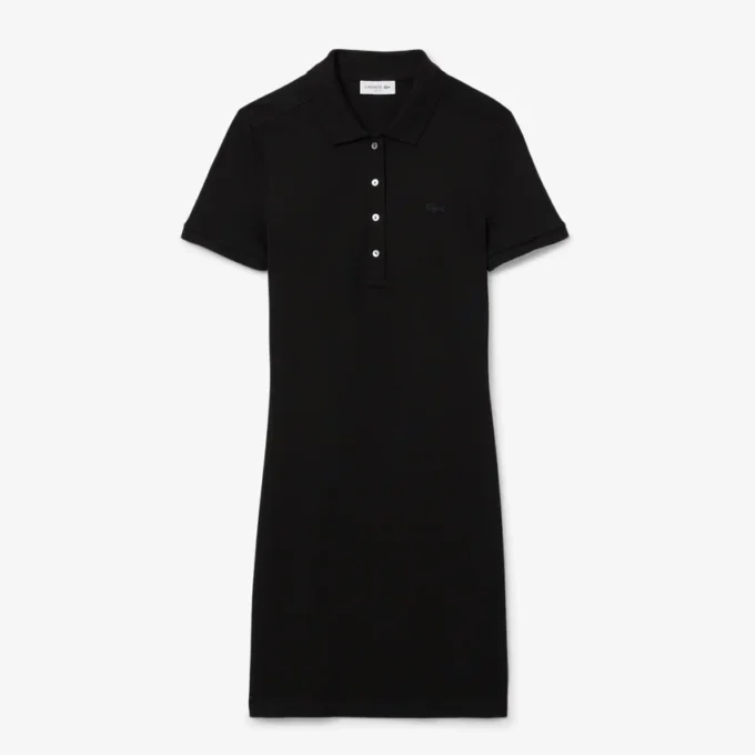 Slim fit stretch mini piqué-kjole for kvinner