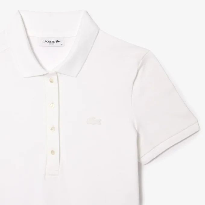 Slim fit stretch mini piqué-kjole for kvinner