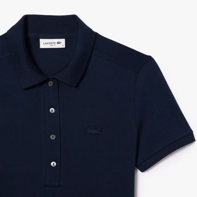 Slim fit stretch mini piqué-kjole for kvinner