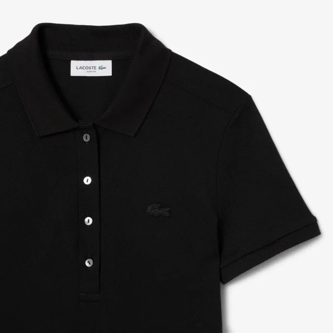 Slim fit stretch mini piqué-kjole for kvinner