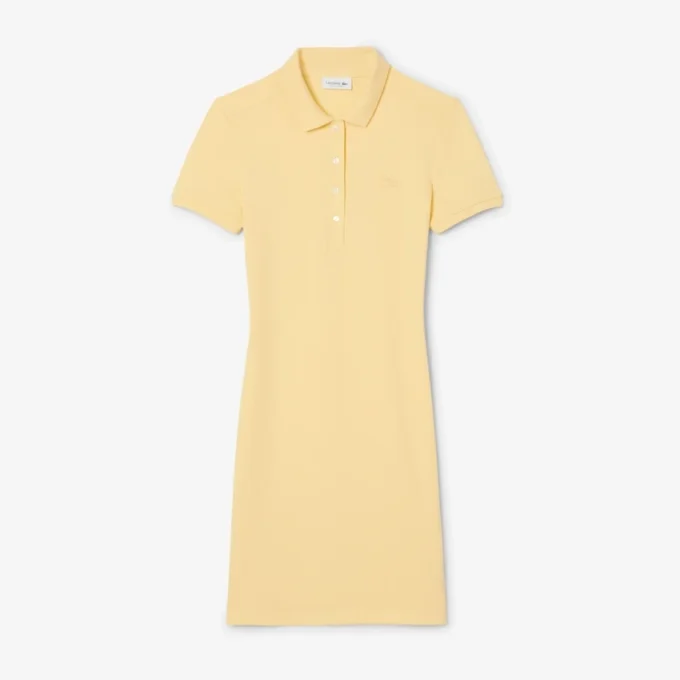 Slim fit stretch minipiqua-pologenser for kvinner