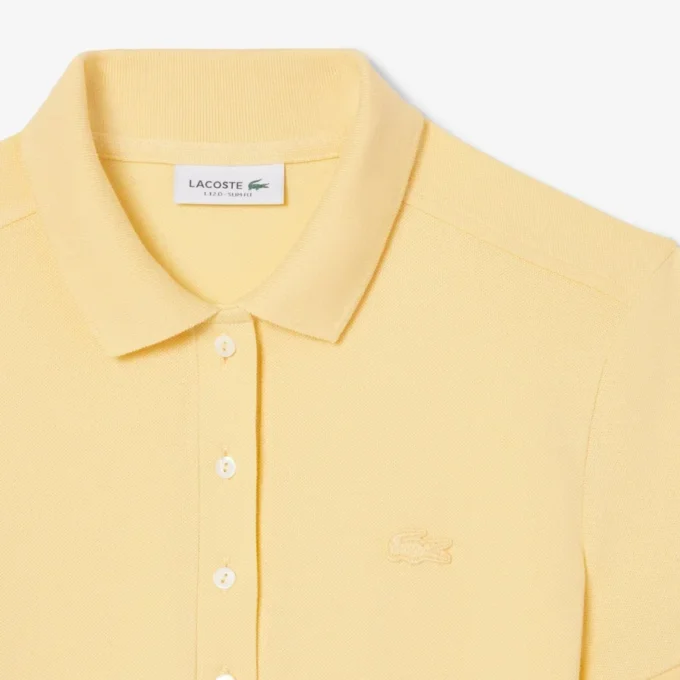 Slim fit stretch minipiqua-pologenser for kvinner