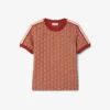 Slim fit-T-skjorte med monogram for kvinner