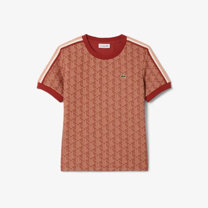 Slim fit-T-skjorte med monogram for kvinner