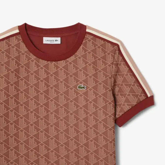 Slim fit-T-skjorte med monogram for kvinner