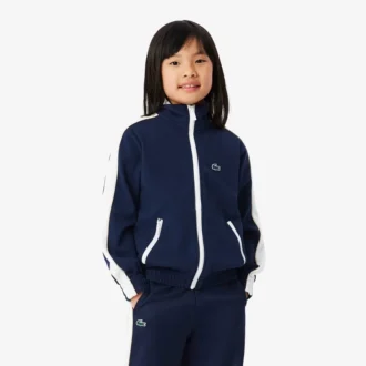 Sport-sweatshirt i interlock-piqué med glidelås