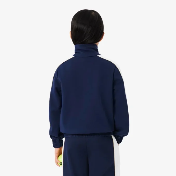 Sport-sweatshirt i interlock-piqué med glidelås