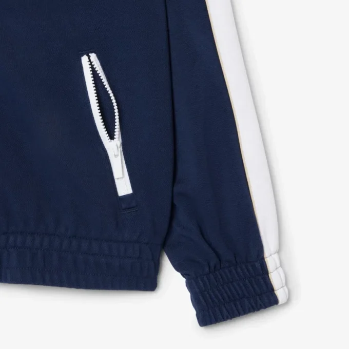 Sport-sweatshirt i interlock-piqué med glidelås