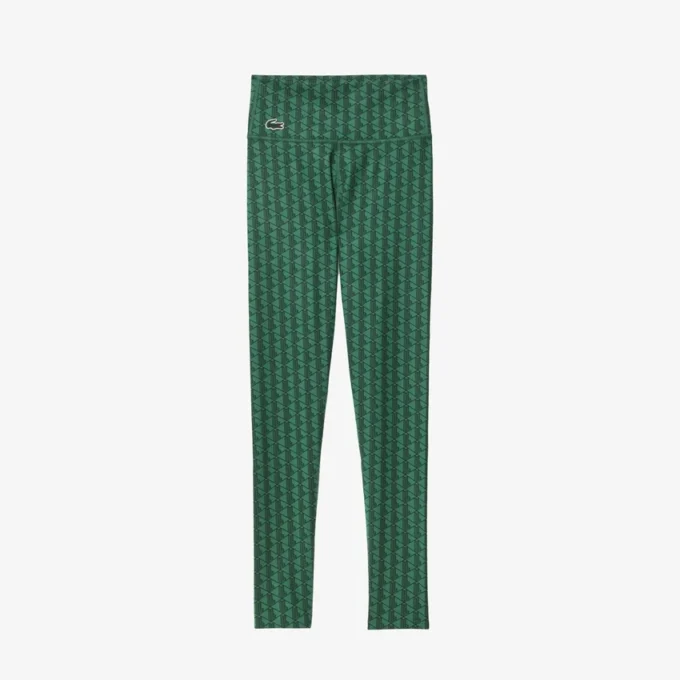 Sportleggings med monogramtrykk for kvinner