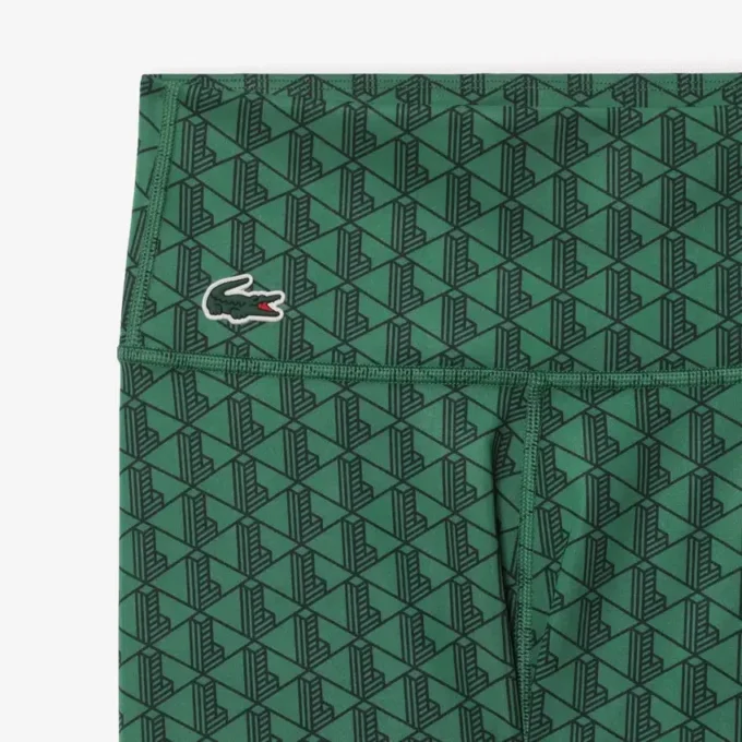 Sportleggings med monogramtrykk for kvinner