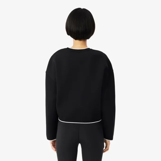 Sportssweatshirt for kvinner med kontrastkant