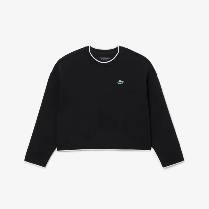 Sportssweatshirt for kvinner med kontrastkant