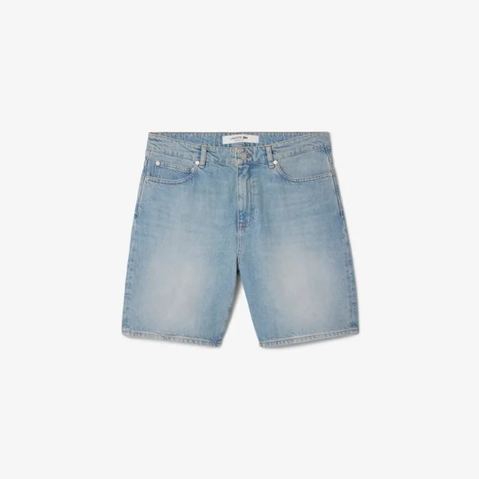 Straight Cut-jeansshorts for menn