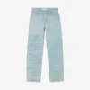 Straight fit-jeans for menn med landskapsmotiv