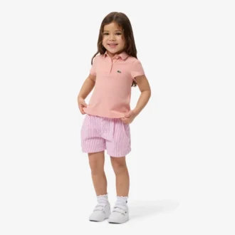 Stretch-bermudashorts i stripet oxford