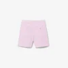 Stretch-bermudashorts i stripet oxford