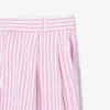 Stretch-bermudashorts i stripet oxford