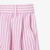 Stretch-bermudashorts i stripet oxford