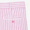 Stretch-bermudashorts i stripet oxford