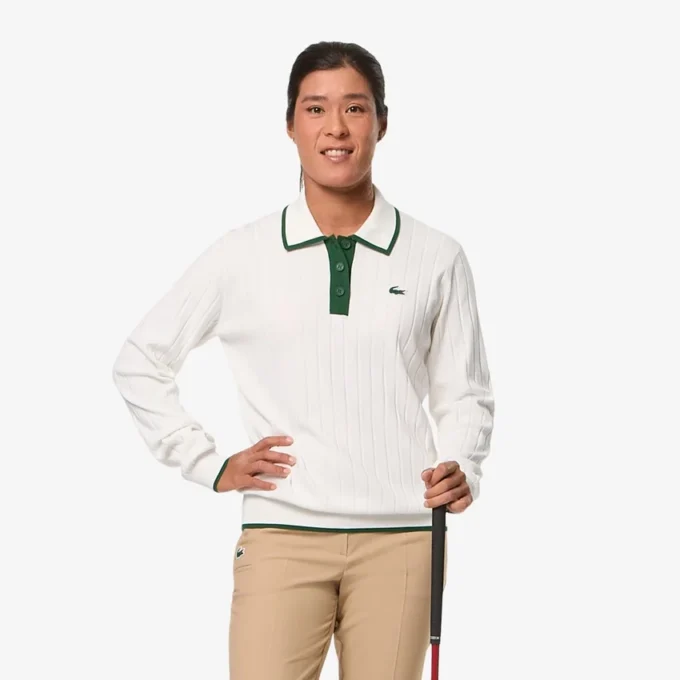 Stretch-golfgenser med polokrage for kvinner