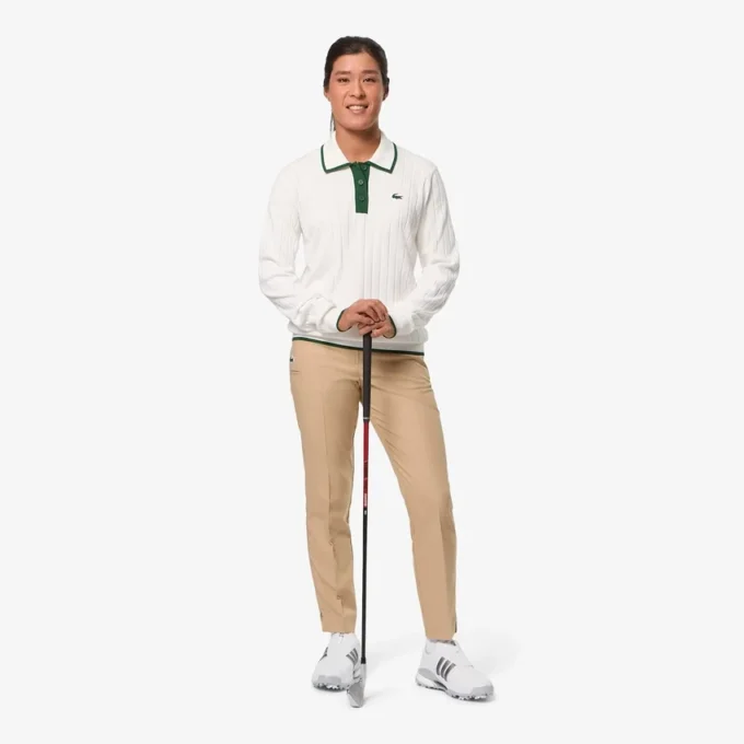 Stretch-golfgenser med polokrage for kvinner