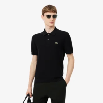 Strikket polo med klassisk passform