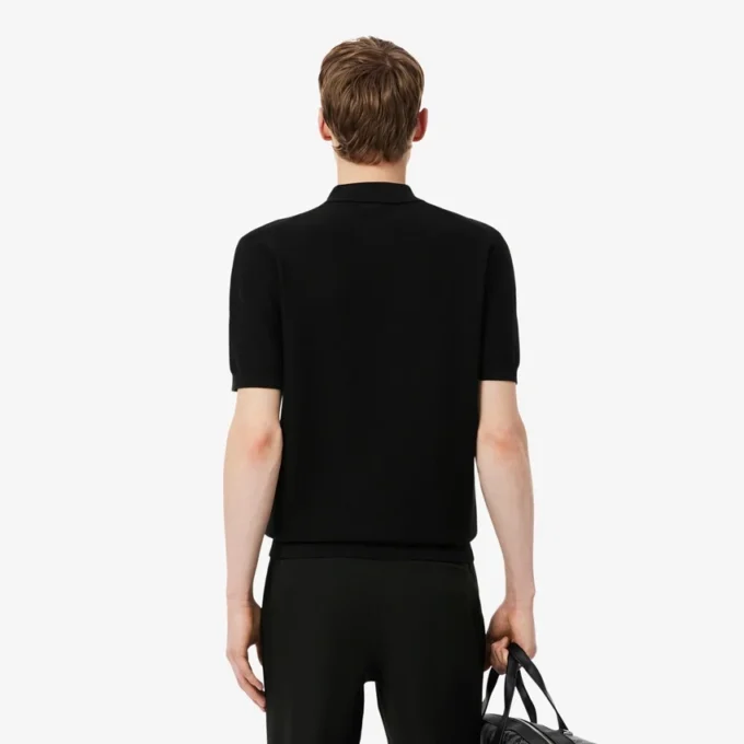 Strikket polo med klassisk passform