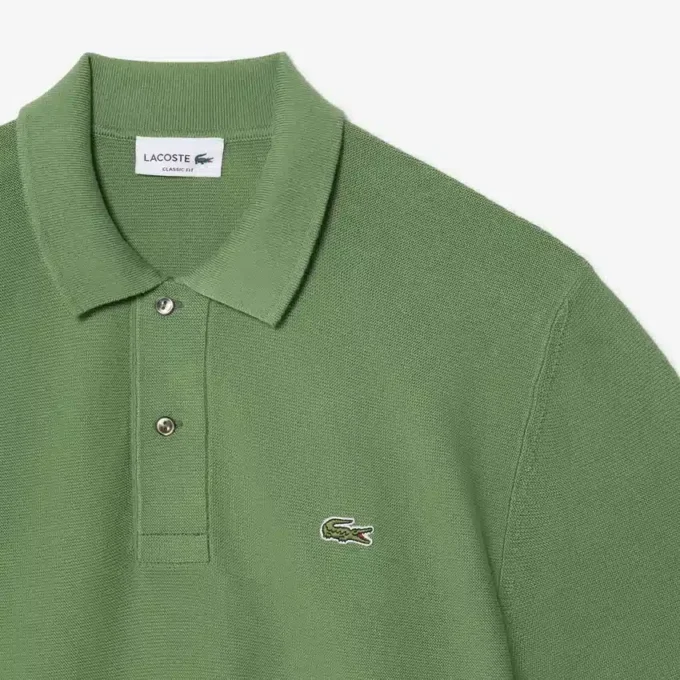Strikket polo med klassisk passform