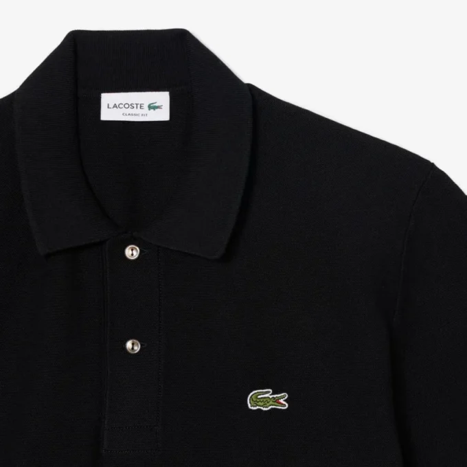 Strikket polo med klassisk passform