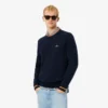 Stripet bomullsjerseygenser for menn