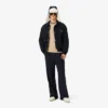 Stripet bomullsjerseygenser for menn