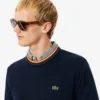 Stripet bomullsjerseygenser for menn