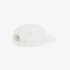 Stripet brodert bomullstwill-cap