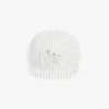 Stripet brodert bomullstwill-cap