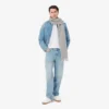 Stripet lin-skjorte i regular fit for menn