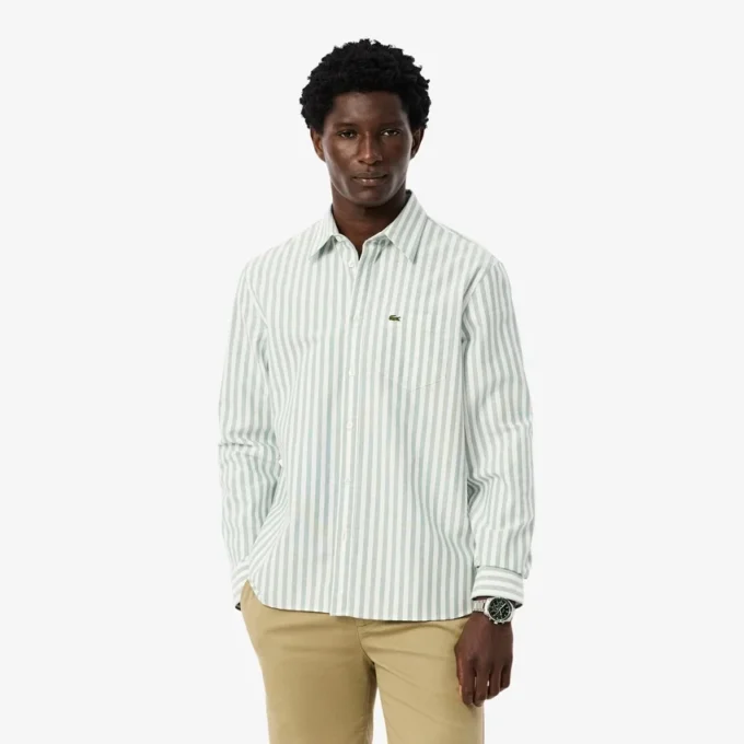 Stripet Oxford-skjorte i regular fit for menn