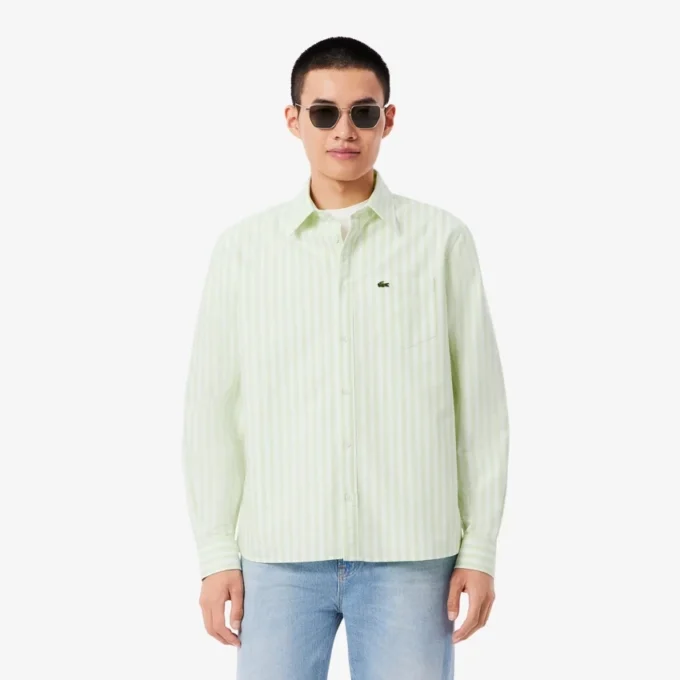 Stripet Oxford-skjorte i regular fit for menn