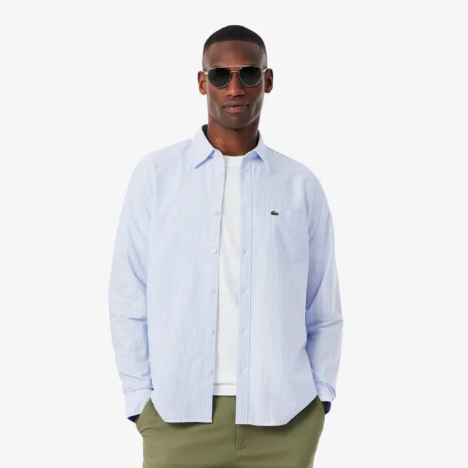 Stripet Oxford-skjorte i regular fit for menn